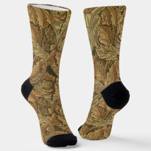 Acanthus-Blätter von William Morris, Antiker Stoff Socken