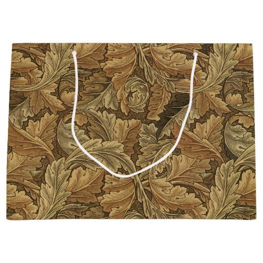 Acanthus-Blätter von William Morris, Antique Texti Große Geschenktüte (Vorderseite)
