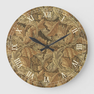 Acanthus-Blätter von William Morris, Antique Texti Große Wanduhr