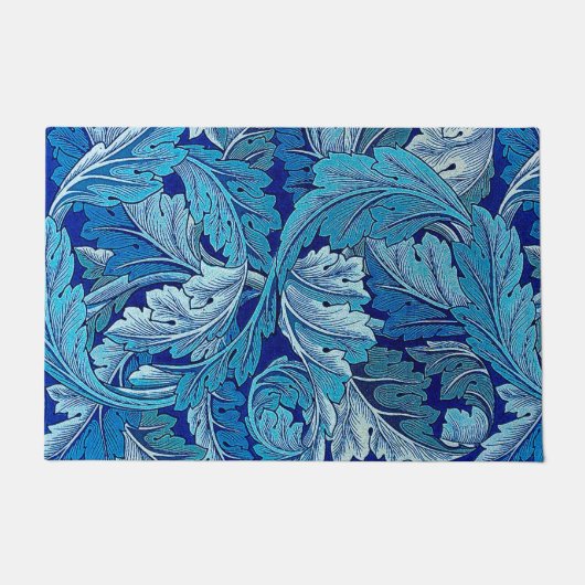 Acanthus Blau Fußmatte (Vorderseite)