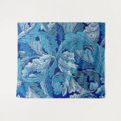 Acanthus Blau Wandteppich (Vorderseite (Horizontal))