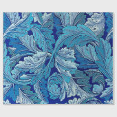 Acanthus Blau, William Morris Geschenkpapier (Flach)