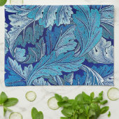 Acanthus Blau, William Morris Geschirrtuch (Gefaltet)