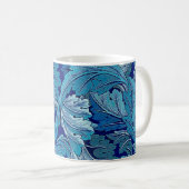 Acanthus Blau, William Morris Kaffeetasse (VorderseiteRechts)