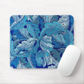 Acanthus Blau, William Morris Mousepad (Mit Mouse)