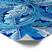 Acanthus Blue, William Morris Poster (Ecke)