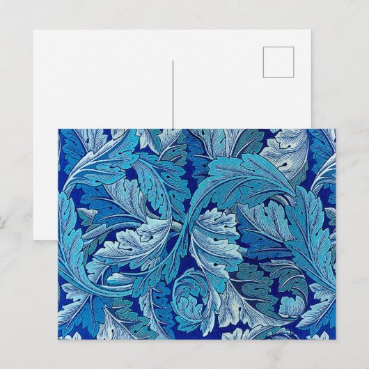 Acanthus Blue, William Morris Postkarte (Vorne/Hinten)