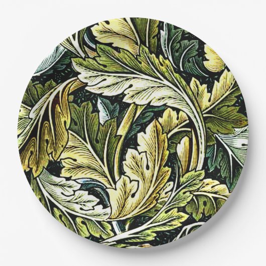 Acanthus, ein William Morris-Muster, Pappteller (Vorderseite)