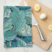 Acanthus Grün, William Morris Geschirrtuch (Viertel Falte)