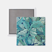 Acanthus Grün, William Morris Magnet (Vorderseite/Rückseite)