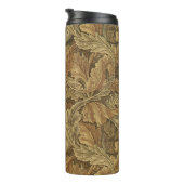 Acanthus Leaves by William Morris, Antique Textile Thermosbecher (Nach rechts gedreht)