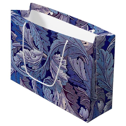 Acanthus Lila, William Morris Große Geschenktasche Große Geschenktüte (Vorderseite Schrägansicht)