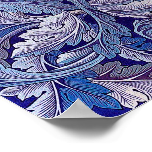 Acanthus Lila, William Morris Poster (Ecke)