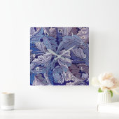 Acanthus Lila, William Morris Quadratische Wanduhr (Zuhause)