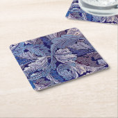 Acanthus Lila, William Morris Rechteckiger Pappuntersetzer (angewinkelt)