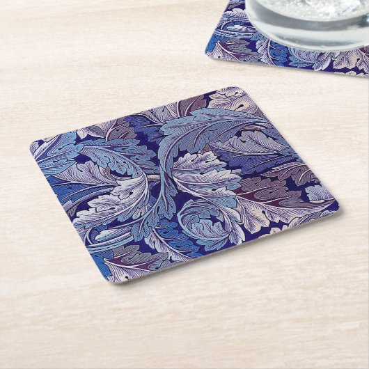 Acanthus Lila, William Morris Rechteckiger Pappuntersetzer (angewinkelt)