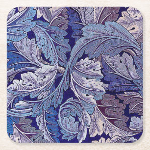 Acanthus Lila, William Morris Rechteckiger Pappuntersetzer