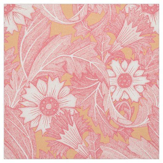 Acanthus Rose cantaloupe Stoff (Muster)