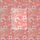 Acanthus Rose cantaloupe Stoff (Kachel)