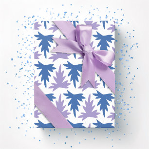 Acanthus Row in Blau und Lila Geschenkpapier