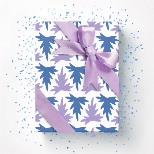 Acanthus Row in Blue and Purple Geschenkpapier