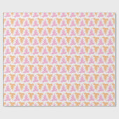 Acanthus Row in Rosa und Orange Geschenkpapier (Flach)