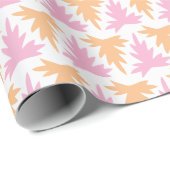 Acanthus Row in Rosa und Orange Geschenkpapier (Rolleneckpunkt)