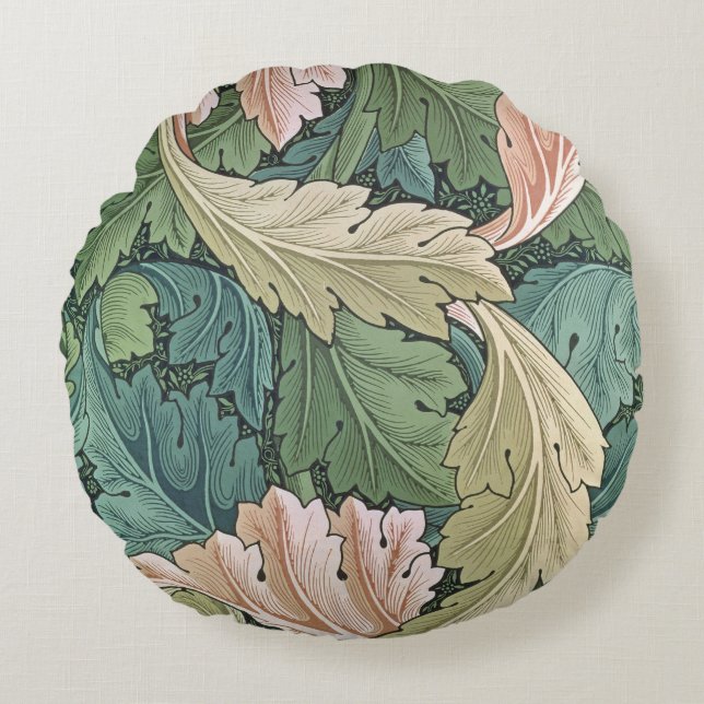 "Acanthus" Tapetenentwurf, 1875 Rundes Kissen (Vorderseite)