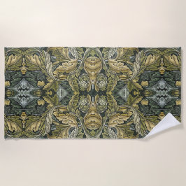 Acanthus Vintag Floral Pattern von William Morris Strandtuch