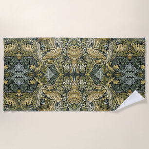 Acanthus Vintag Floral Pattern von William Morris Strandtuch
