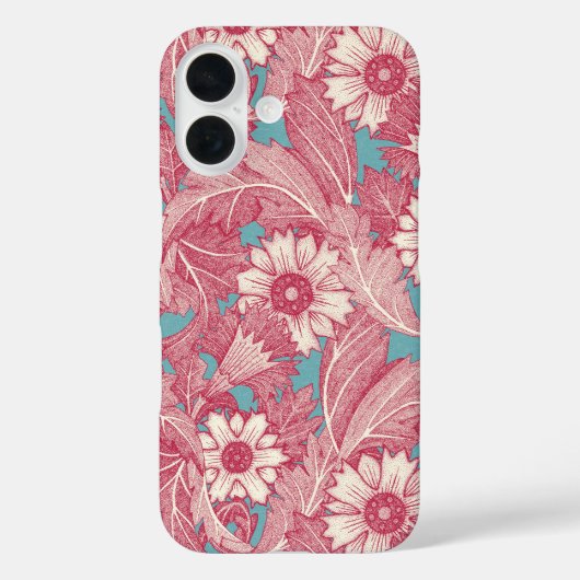 Acanthus viva magenta türkis Case-Mate iPhone hülle (Rückseite)