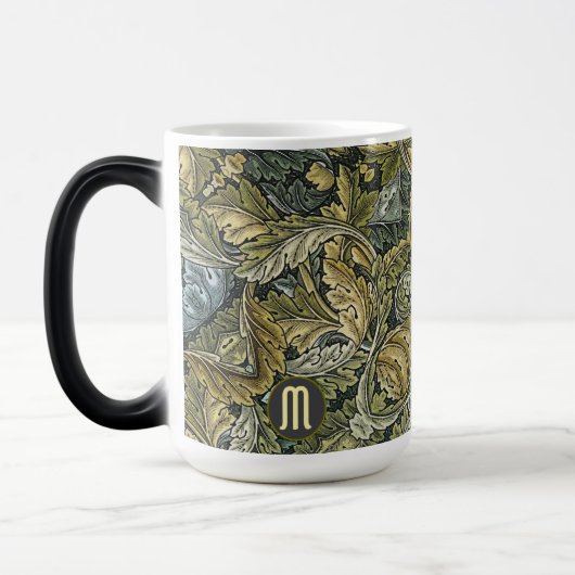Acanthus von William Morris Monogram Floral Verwandlungstasse (Links)