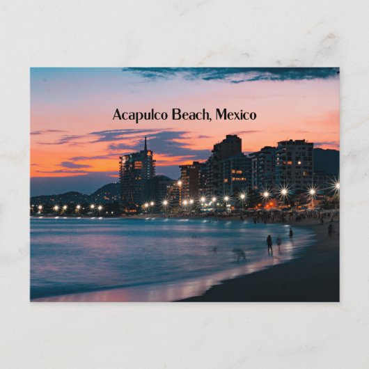 Acapulco Beach, Mexiko Postkarte (Vorderseite)