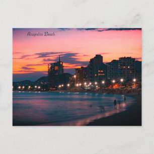 Acapulco Beach Sunset Feiertagspostkarte