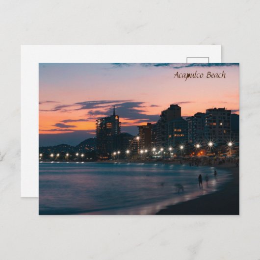 Acapulco Beach Sunset Feiertagspostkarte (Vorne/Hinten)