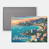 Acapulco-Bucht Mexiko Magnet (Vorderseite/Rückseite)