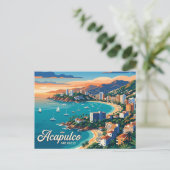 Acapulco-Bucht Mexiko Postkarte (Stehend Vorderseite)