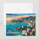 Acapulco-Bucht Mexiko Postkarte (Vorne/Hinten)