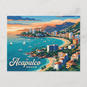 Acapulco-Bucht Mexiko Postkarte