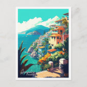 Acapulco Mexico Art Vintage Reise Illustration Postkarte (Vorderseite)
