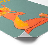 Acapulco Mexico Vintage Travel Poster (Ecke)