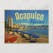 Acapulco Mexico Vintage Travel Postkarte (Vorderseite)