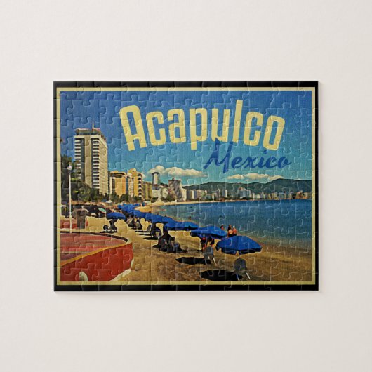 Acapulco Mexico Vintage Travel Puzzle (Horizontal)