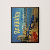 Acapulco Mexico Vintage Travel Puzzle (Vertikal)