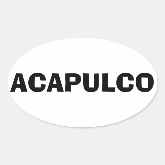 Acapulco, Mexiko Ovaler Aufkleber (Vorderseite)