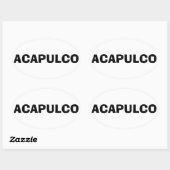 Acapulco, Mexiko Ovaler Aufkleber (Blatt)