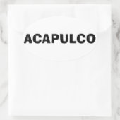 Acapulco, Mexiko Ovaler Aufkleber (Tasche)
