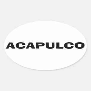 Acapulco, Mexiko Ovaler Aufkleber