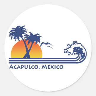 Acapulco Mexiko Runder Aufkleber