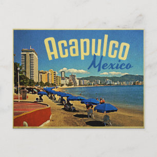 Acapulco Mexiko Vintage Reise Postkarte